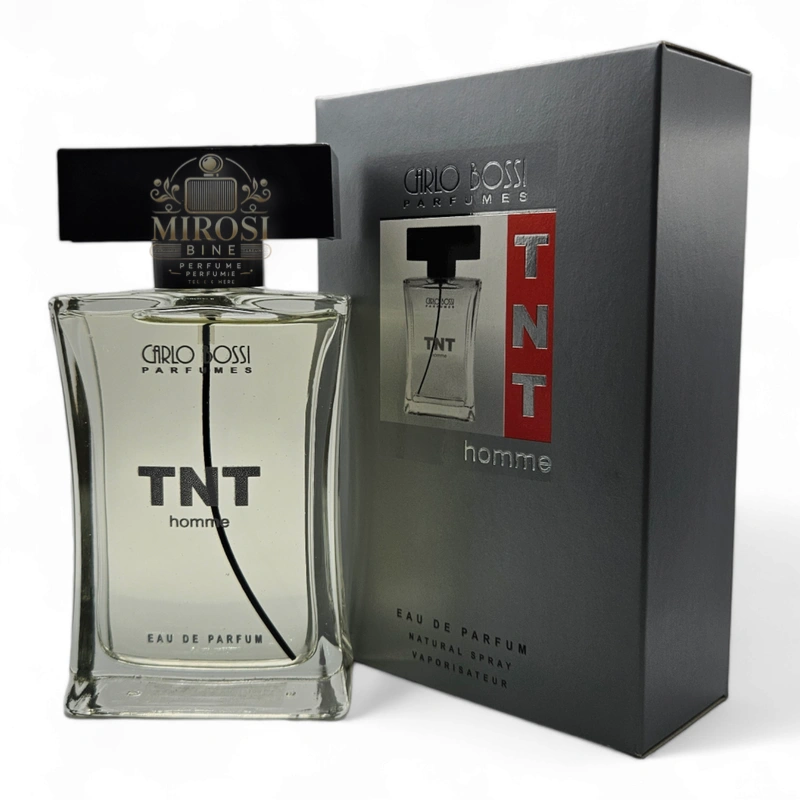 Parfum Tnt Silver, inspirat de Hugo Boss No. 6, aromă fresh și lemnoasă, ideal pentru zi.