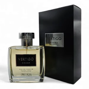Parfum Vertigo Black, inspirat de Versace Homme, aromă proaspătă și elegantă, ideal pentru zi.