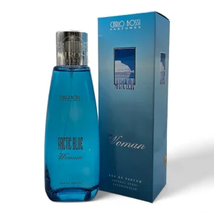 Parfum feminin Artic Blue - note de pepene verde, crin de apă și vetiver, inspirat de Cool Water de la Davidoff, ideal pentru zi