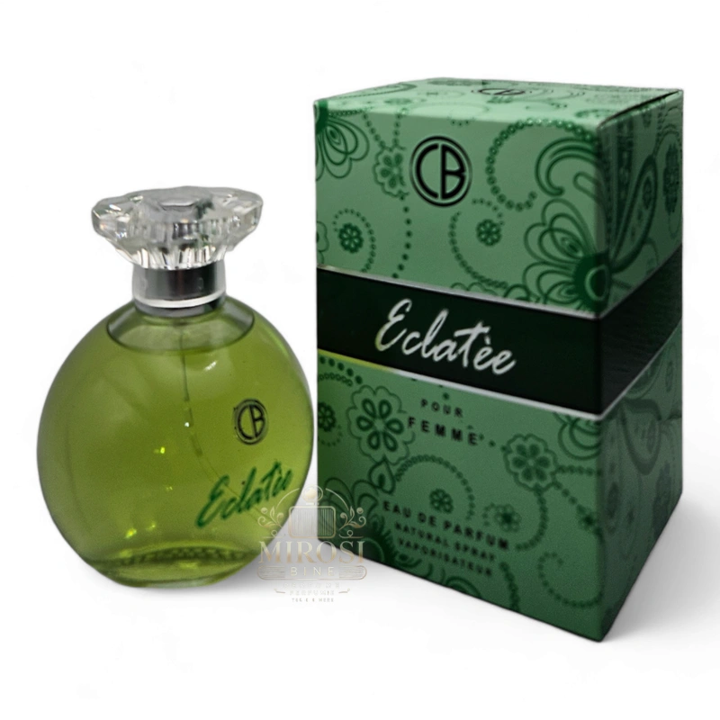 „Parfum feminin Eclatee Green - note de lime, iasomie și lemn de cedru, inspirat de Nina Green de la Nina Ricci, ideal pentru zi