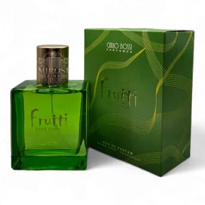 Parfum feminin Fruitti Green - note de măr verde, trandafir și lemn de santal, inspirat de Be Delicious de la DKNY, ideal pentru zi