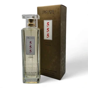 Parfum feminin Gold 555 - note de liliac, nucșoară și lemn de santal, inspirat de 5th Avenue de la Elizabeth Arden, ideal pentru seară